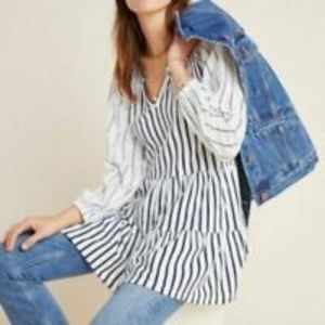 Anthlopologie Maeve Isola Tiered Babydoll Top XSP